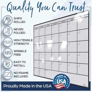 Large Dry Erase Wall Calendar - Stay Organized Effortlessly