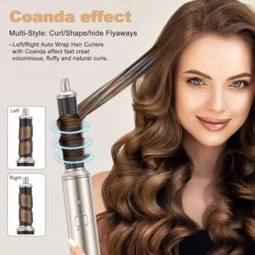 TECHMERI 6 in 1 Blow Dryer Brush for Effortless Styling