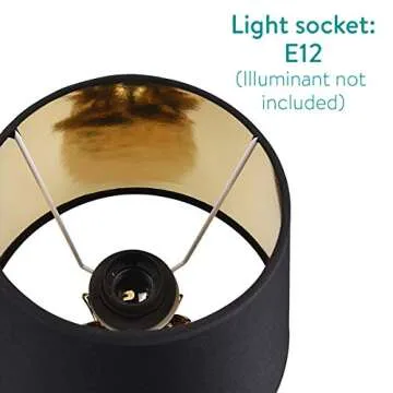 Navaris Gold Pineapple Table Lamp - 13.8" Tropical Decor