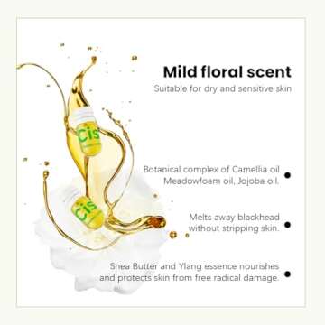 Cistto Natural Cleansing Oil – Waterproof Makeup Remover Oil, Nourishing and Gentle for Sensitive Skin and All Skin Types, Travel-Friendly, 2ml x 40 Capsules，Antioxidant Fresh-Seal, Non-comedogenic