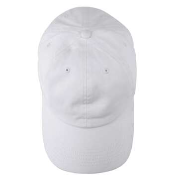 Gelante Baseball Caps Dad Hats 100% Cotton Polo Style Plain Blank Adjustable Size. 1805-White-1PC