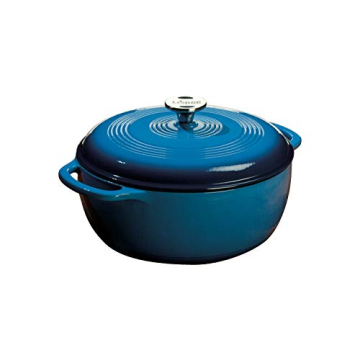 Lodge 6 Quart Enameled Dutch Oven in Vibrant Blue