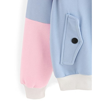 Stylish SweatyRocks Women's Color Block Fleece Hoodie