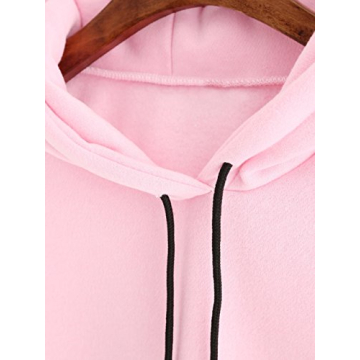 Stylish SweatyRocks Women's Color Block Fleece Hoodie