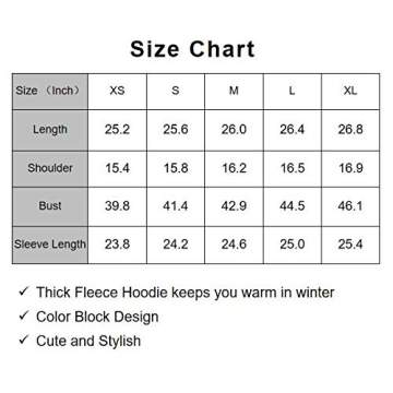 Stylish SweatyRocks Women's Color Block Fleece Hoodie