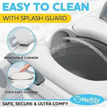 NETTILY Potty Training Seat for Toddler Boys & Girls - Toddlers COMPLETELY FOLDABLE Potty Training Toilet Seat with Ladder - PORTABLE Kids Potty Seat Toilet Chair Step Stool Trainer for Children