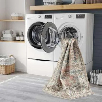 Valenrug Washable Rug 5x7 Stylish Vintage Stain-Resistant