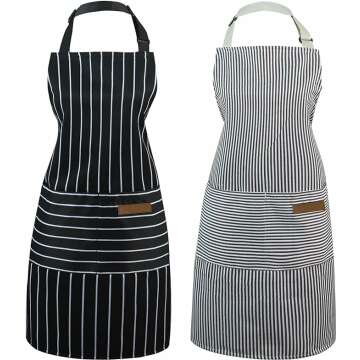 Unisex Adjustable Chef Apron with Pockets for Men & Women - Perfect for Cooking