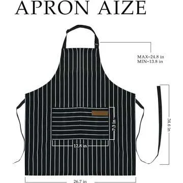 Adjustable Unisex Chef Apron with Pockets