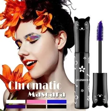 LGSZGDCN Purple Lashes Extensions mascara Eyes Makeup eyelash serum coloured Mascara Waterproof Fast Dry Eyelashes Curling Lengthening Party Stage Use