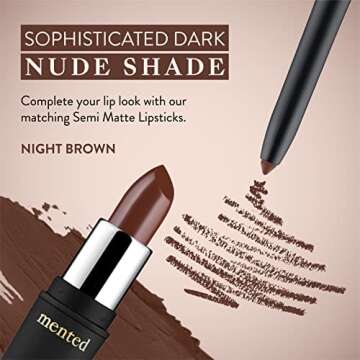 Mented Dark Brown Waterproof Lip Liner - Vegan Friendly