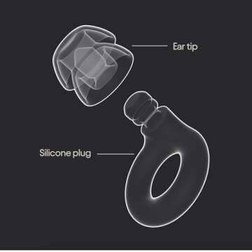 Loop Quiet 2 Plus Ear Plugs with Double Tips – Ultra-Comfy Reusable Earplugs for Sleep, Focus, Travel, Noise Sensitivity | Flexible Protection | 24 dB (SNR) Noise Reduction + 3 dB with Double Tips