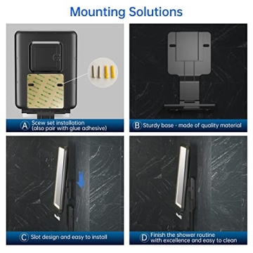 COSMIRROR Fogless Shower Mirror with Adjustable Lights and Squeegee