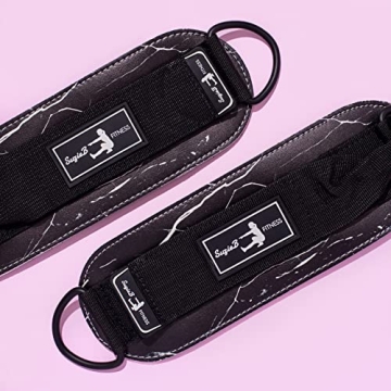 SuzieB Fitness Ankle Straps for Cable Machine Workouts