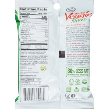 Gluten-Free Sea Salt Veggie Straws Healthy Snack 24 Pack