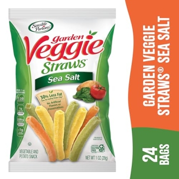 Gluten-Free Sea Salt Veggie Straws Healthy Snack 24 Pack