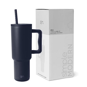 Simple Modern 40 oz Tumbler with Handle and Straw Lid | Insulated Reusable Stainless Steel Water Bot...