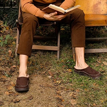 Zigzagger Men's Moccasin Slippers - Cozy & Comfortable