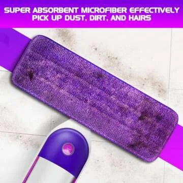 Qaestfy Microfiber Pad Refill for Swiffer Power Mop