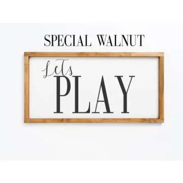 Handcrafted Playroom Wall Decor - Let’s Play Sign