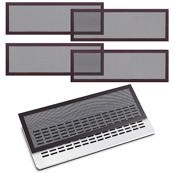 4 Pack Strong Magnetic Floor Vent Cover - PVC Mesh Register for Debris, Hair, Insect Protection (Bla...