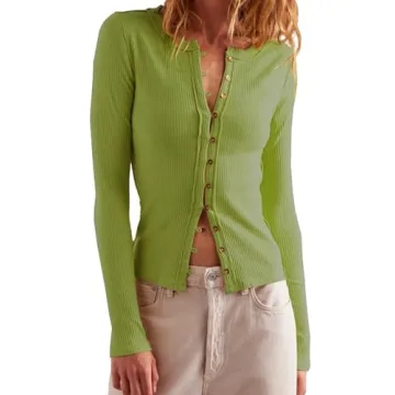 Elegant Long Sleeve Ribbed Top for Women - Free People Dupe