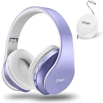 ZIHNIC Bluetooth Headphones Over-Ear - Foldable Wireless Headset with Micro SD and FM for All Device...