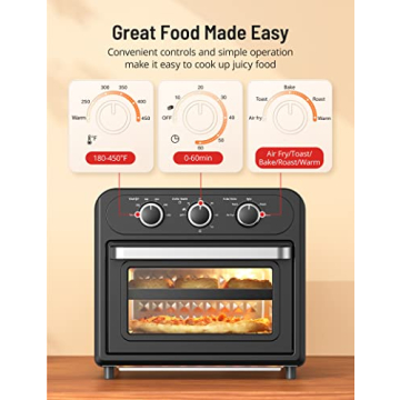 Versatile Air Fryer Toaster Oven for Easy Meal Prep