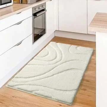 Soft Plush Bathroom Rug Mat - Non Slip, Machine Washable