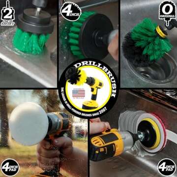 Electric Spin Scrubber Kitchen Cleaning Set - Lemon Lime Scented, Multi-Surface Cleaner