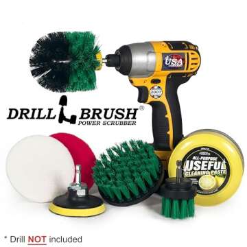 Electric Spin Scrubber Kitchen Cleaning Set with Cleaner Paste