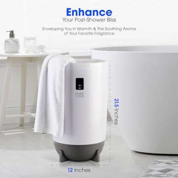 PureClean Towel Warmers Bucket, with Customized Fragrance for Spa and Bathroom, Luxury Towel Heater ...
