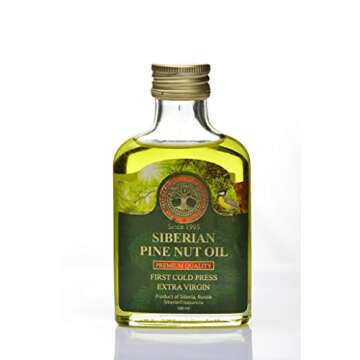 Siberian Pine Nut Oil 100 Ml, Premium Quality, Extra Virgin, First Cold Press – 3.4 Fl Oz