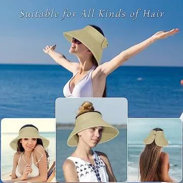 ELEHOLD Beach Hat for Women Stylish UV Protection Cap