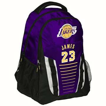 FOCO Los Angeles Lakers Franchise Backpack Gym Bag - Lebron James #23