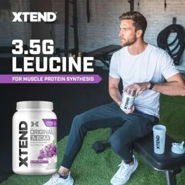 Xtend XTEND Original BCAA Powder 7g BCAA and 2.5g L-Glutamine, Sugar Free Post Workout Muscle Recovery Drink with Amino Acids for Men & Women, 90 Servings