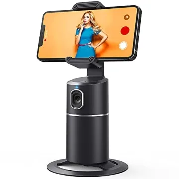 Auto Face Tracking Phone Holder: No App, 360° Rotation, Perfect for Live Content Creation