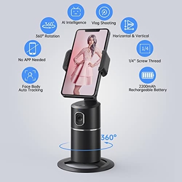Auto Face Tracking Phone Holder for Easy Video Streaming