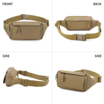 Huntvp Tactical Fanny Pack for Travel and Outdoor Use