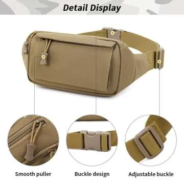 Huntvp Tactical Fanny Pack for Travel and Outdoor Use