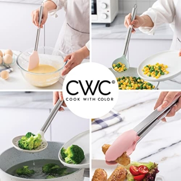 Stylish Cook with Color Silicone Utensil Set for Cooking