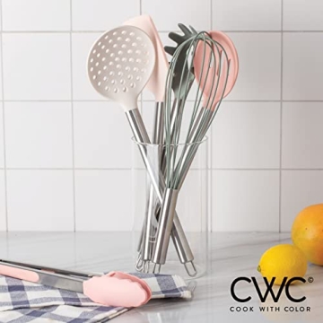 Stylish Cook with Color Silicone Utensil Set for Cooking