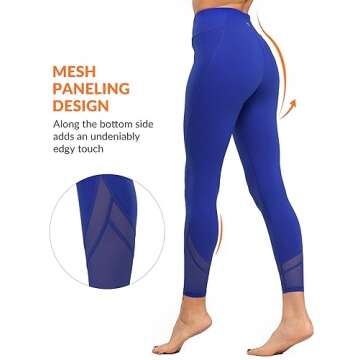 Yvette Workout Leggings for Women, High Waist Buttery Soft Non See-Through Workout Running Tights Bl...
