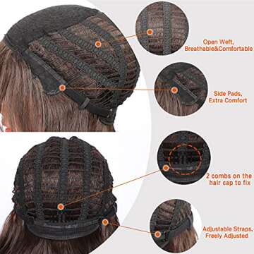 Kalyss Black Short Bob Yaki Wig for Women - Heat Resistant