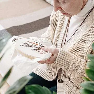 Caydo 6 Pieces Embroidery Hoop Set Circle Cross Stitch Hoop Ring 4 inch to 10 inch for Embroidery and Cross Stitch