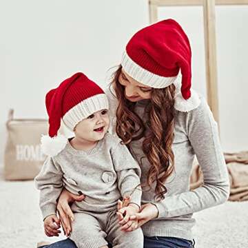Family Matching Christmas Hats for Warm Winter Fun