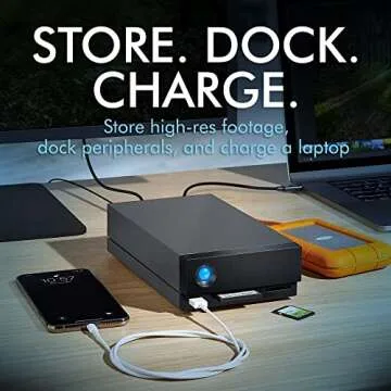 LaCie 1big Dock 16TB External Hard Drive HDD Docking Station – Thunderbolt 3 USB 3.1 USB 3.0 7200 ...
