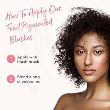 100% PURE Powder Blush (Fruit Pigmented), Chiffon, Soft Shimmery Finish, Nourishes Skin w/Rosehip Oil, Cocoa Butter, Natural Makeup (Soft Pink) - 1.81 oz