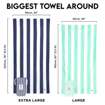 Eco-Friendly Dock & Bay Quick Dry Beach Towel - Lightweight and Compact