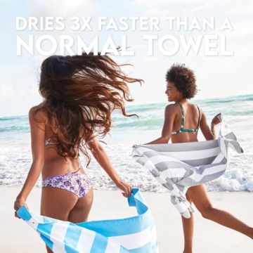 Eco-Friendly Dock & Bay Quick Dry Beach Towel - Lightweight and Compact